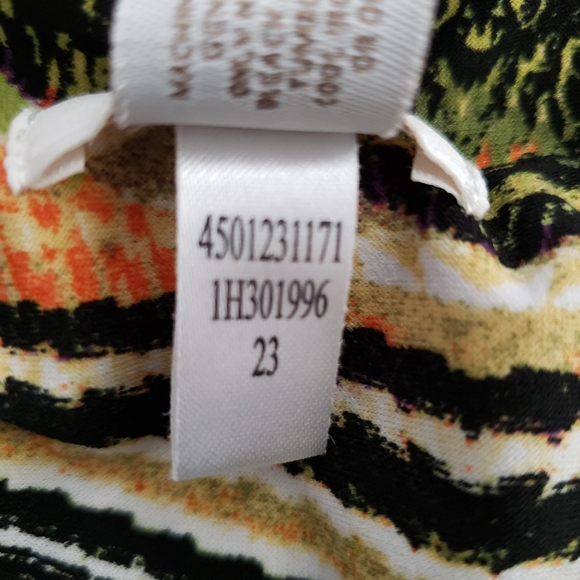 Chicos Womens V-Neck Sleeveless Geometric Print Stretch Midi Dress Size L - Picture 4 of 10